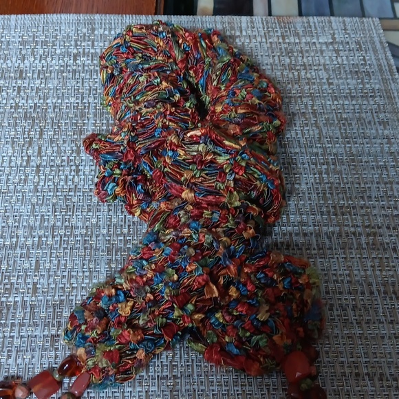 EUC,multi colored neck scarf or accessory - Picture 3 of 9